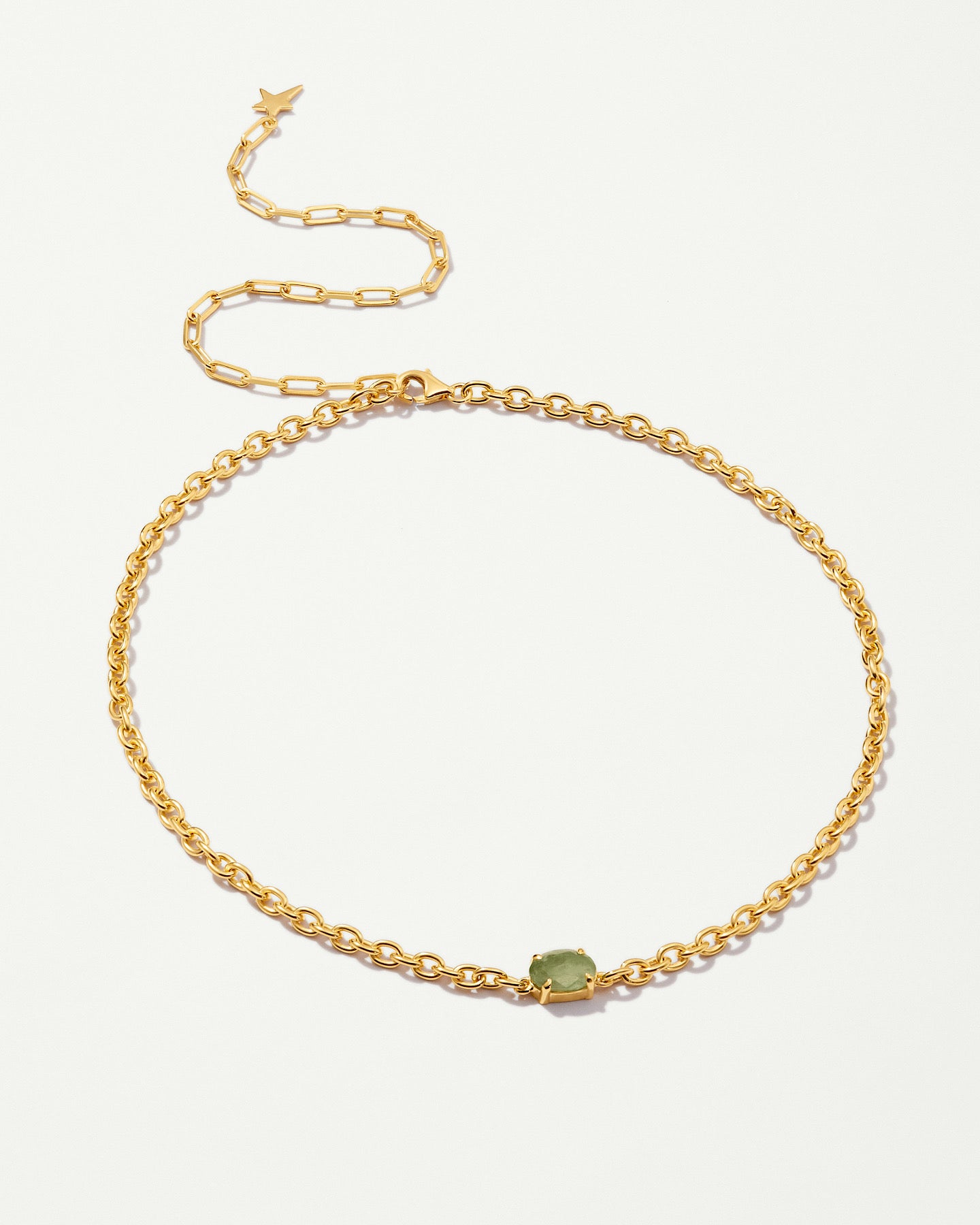 CANDY 18K gold plated choker with mint kyanite