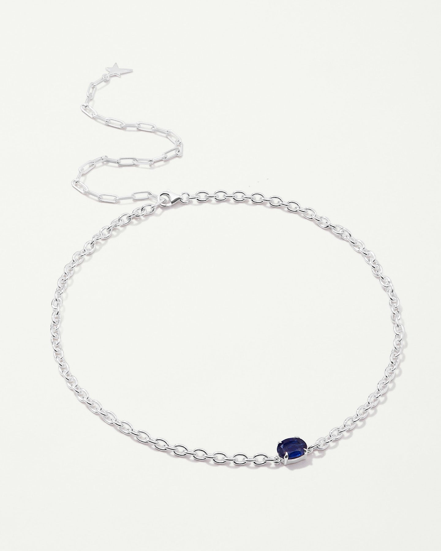 CANDY silver choker with blue kyanite