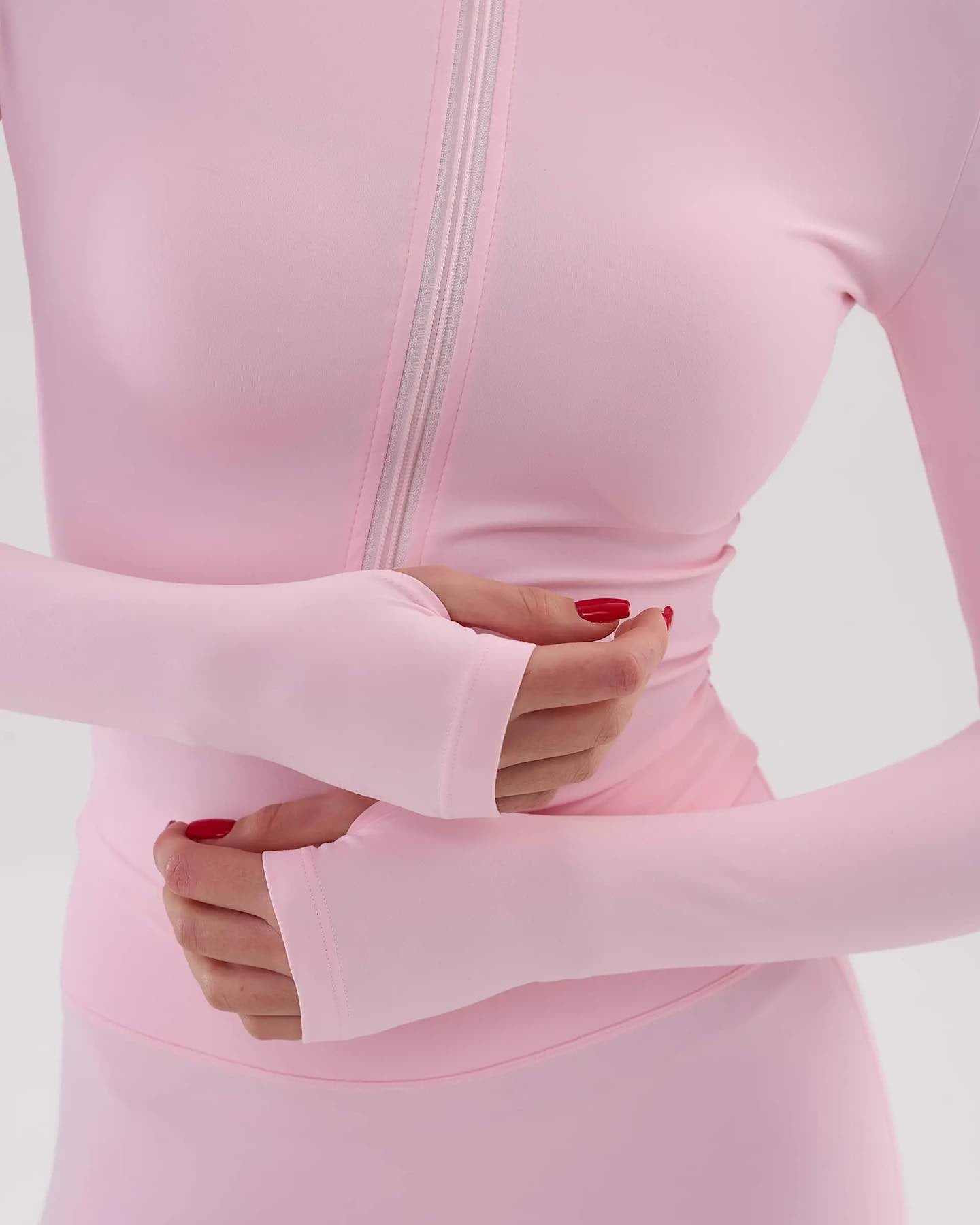 Umi zip flare top - rose
