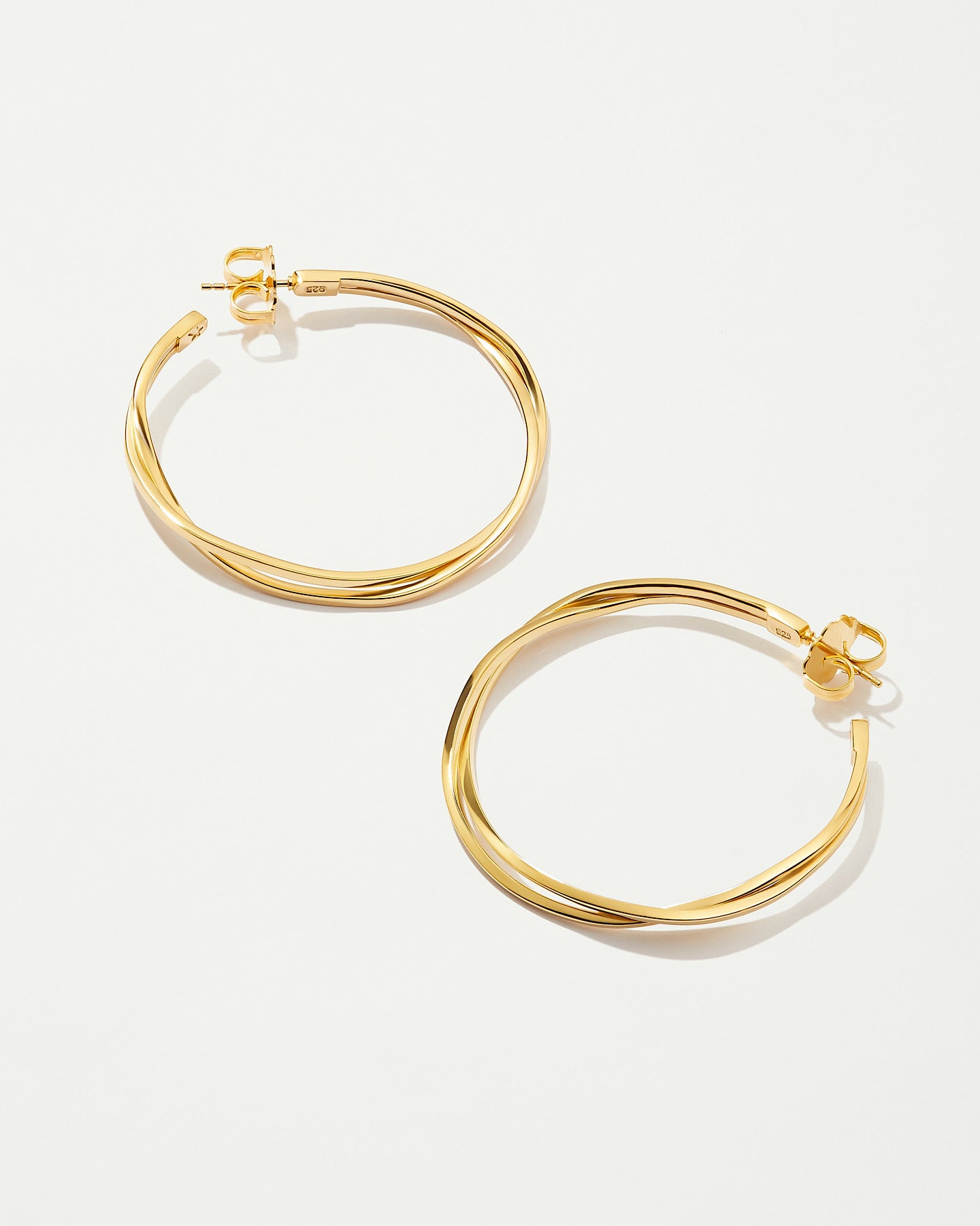 KIRA KIRA thin 18K Gold plated Hoops