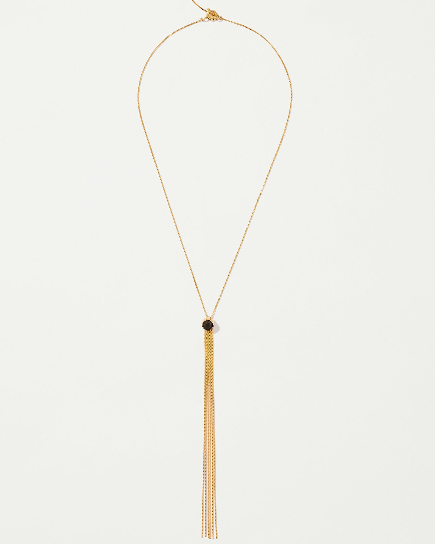 TIRTA 18K gold plated necklace with black spinel