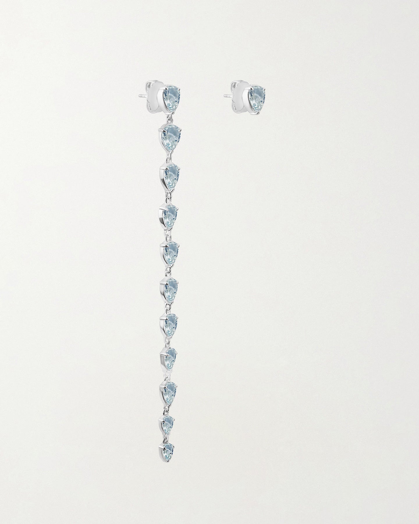 CINTA silver earrings with aquamarines