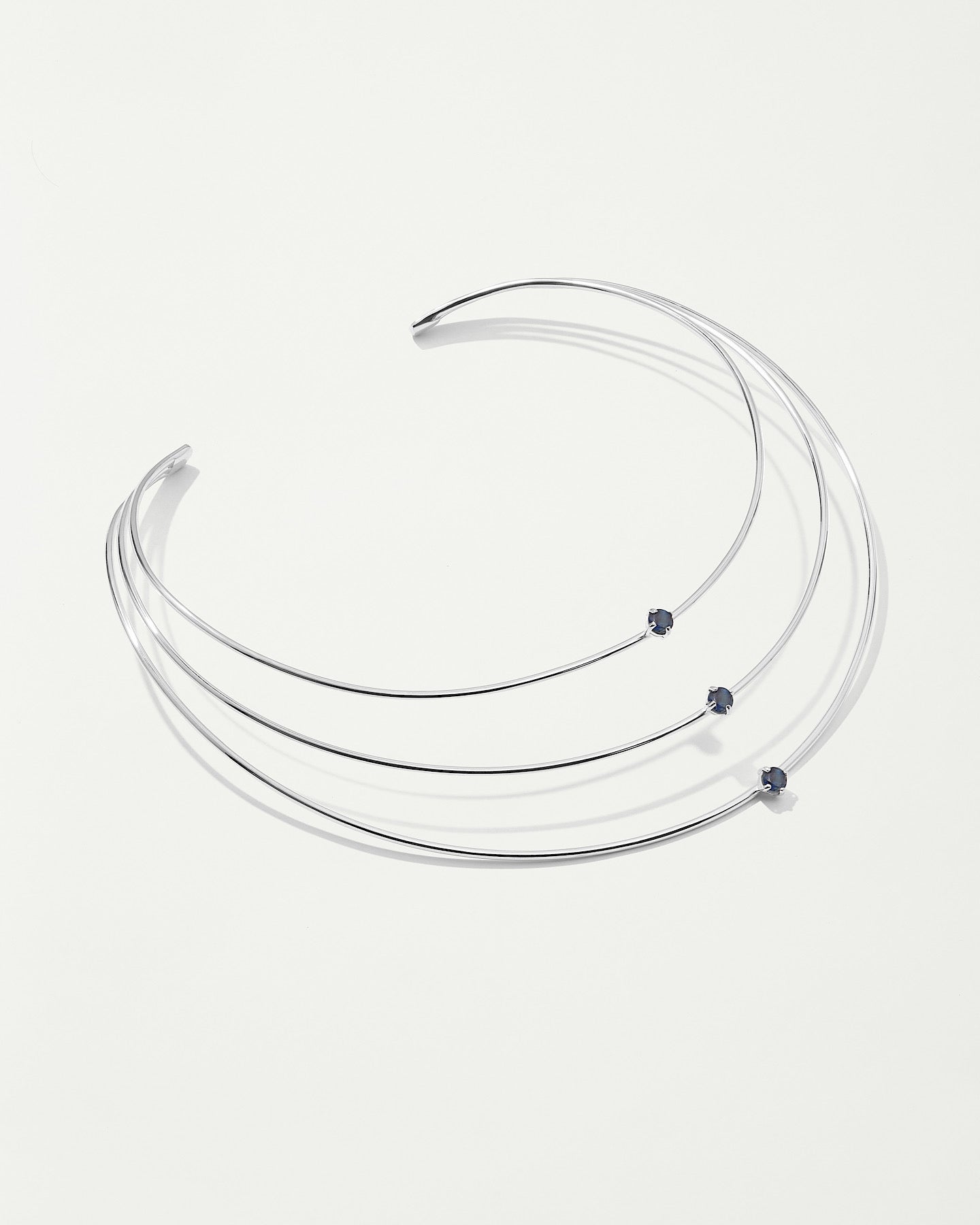 TIGA Silver Choker with Blue Kyanites