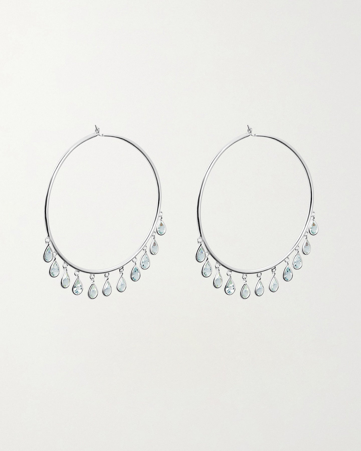 RATU Silver Earrings with Aquamarines