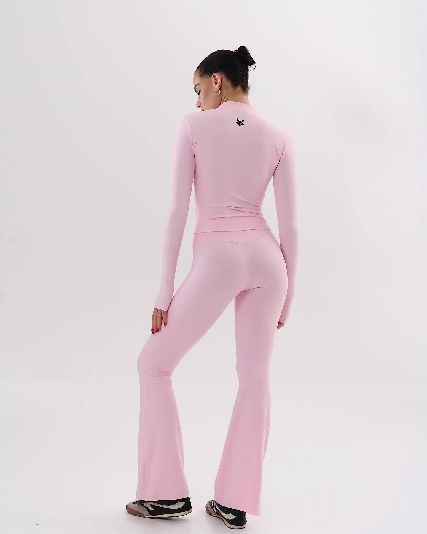 Umi zip flare top - rose