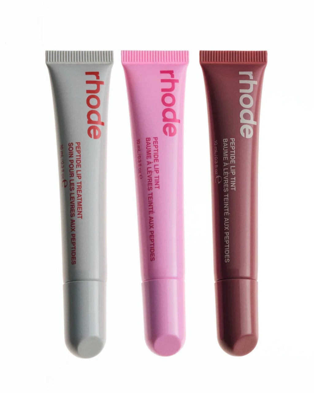 RHODE SKIN The Peptide Lip Trio - STRAWBERRY GLAZE, JELLY BEAN, SALTY TAN