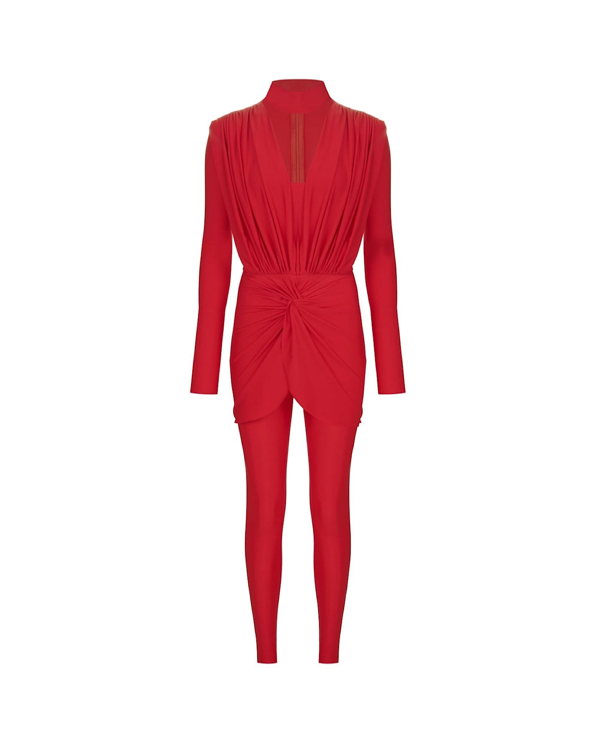 Open Jumpsuit with Drapery