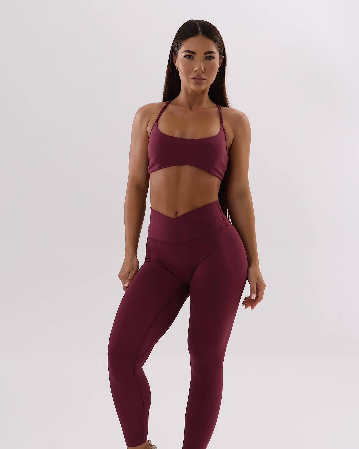 Umi x-back bra top - merlot