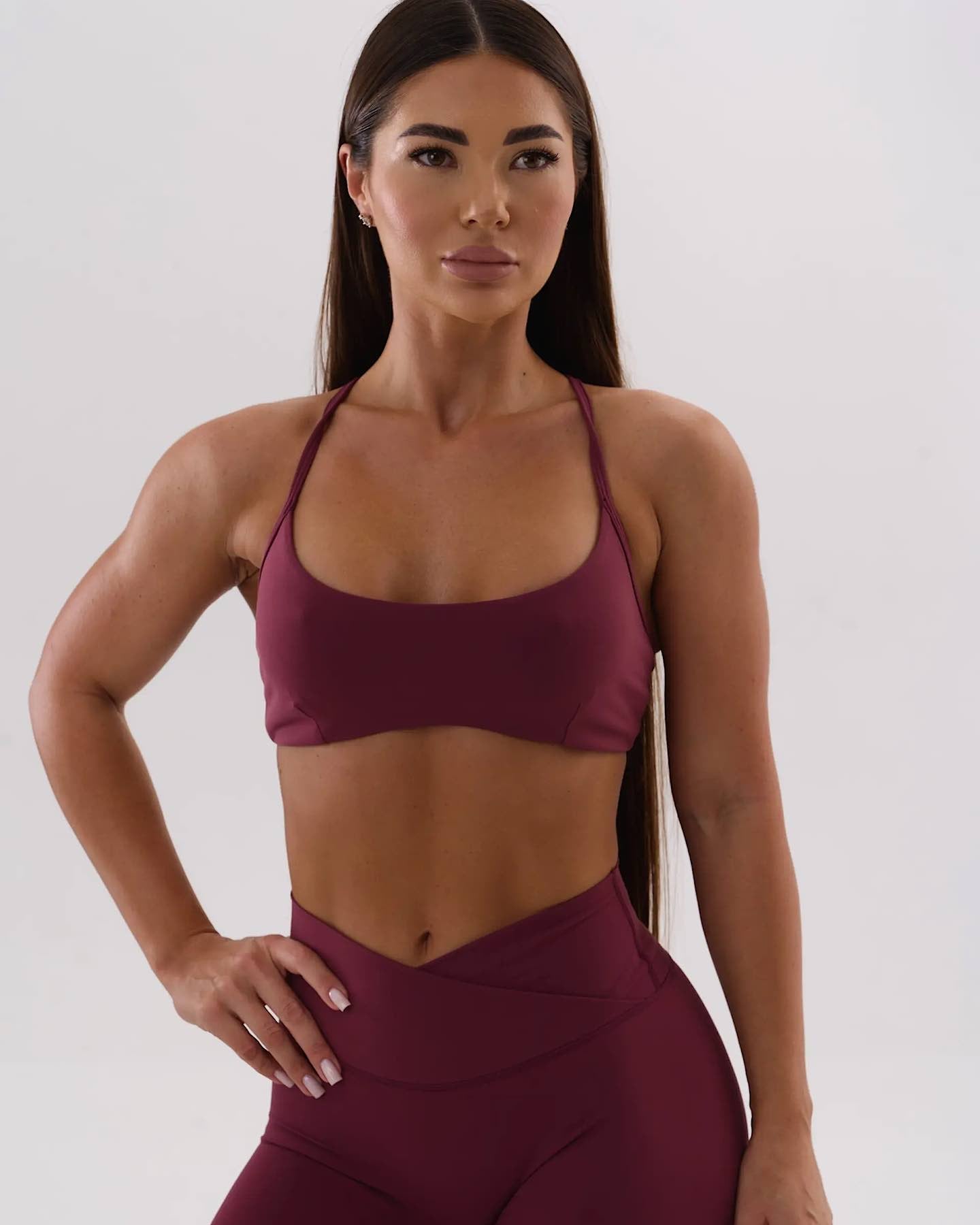 Umi x-back bra top - merlot