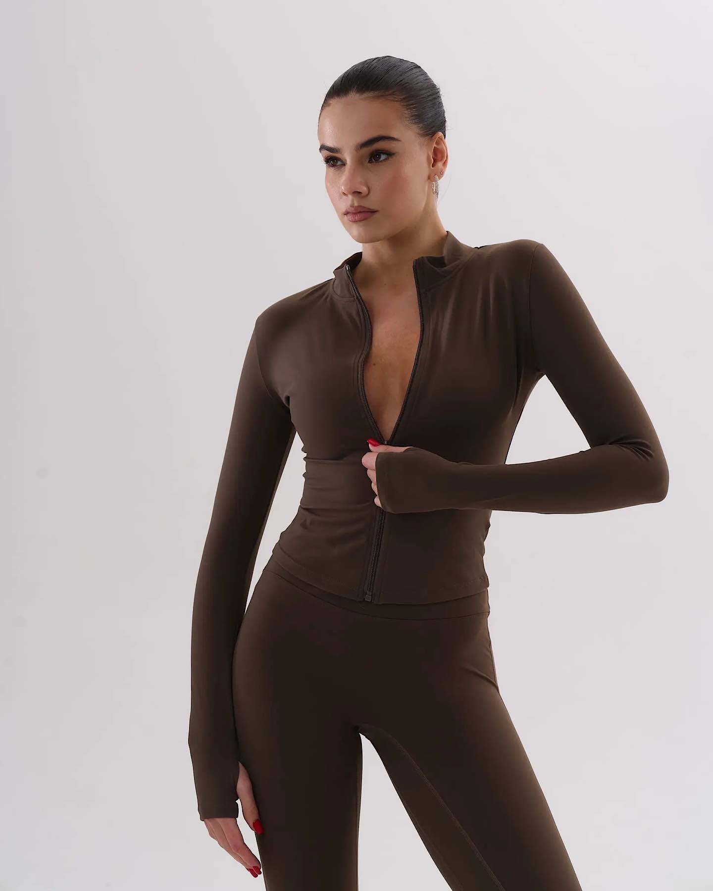 Umi zip flare top - espresso