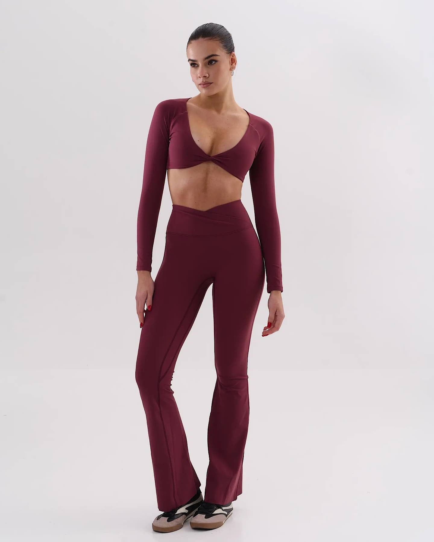 Umi sculpt flare leggings - merlot