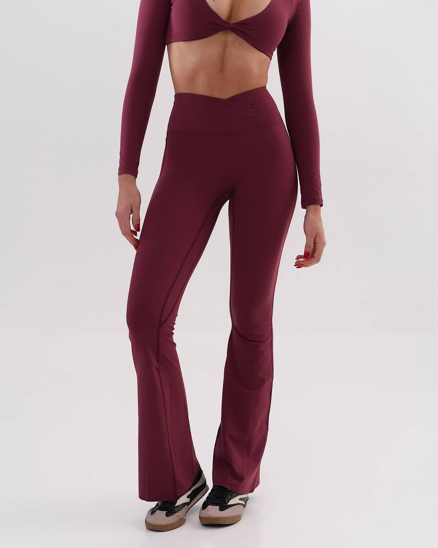 Umi sculpt flare leggings - merlot