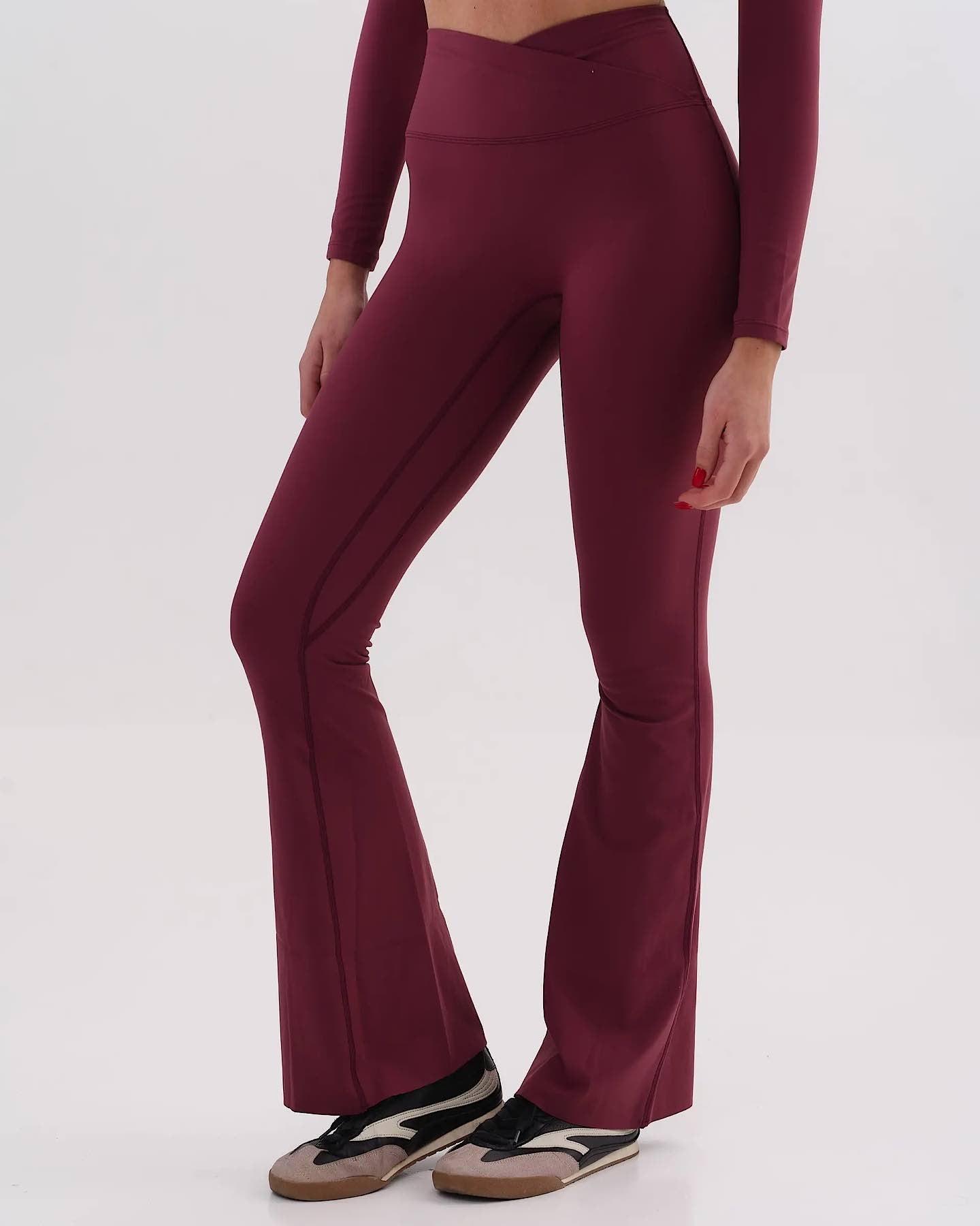 Umi sculpt flare leggings - merlot