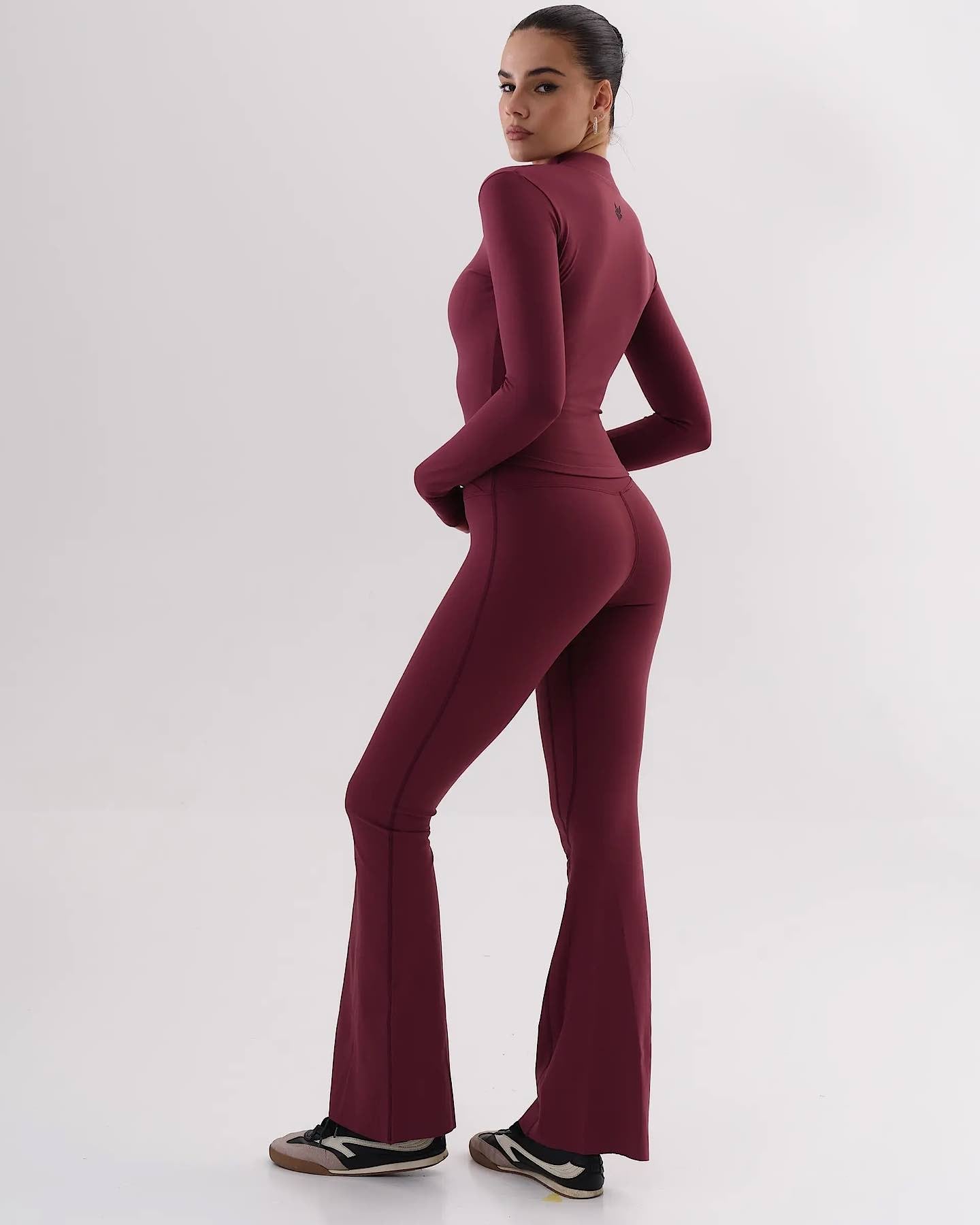 Umi sculpt flare leggings - merlot