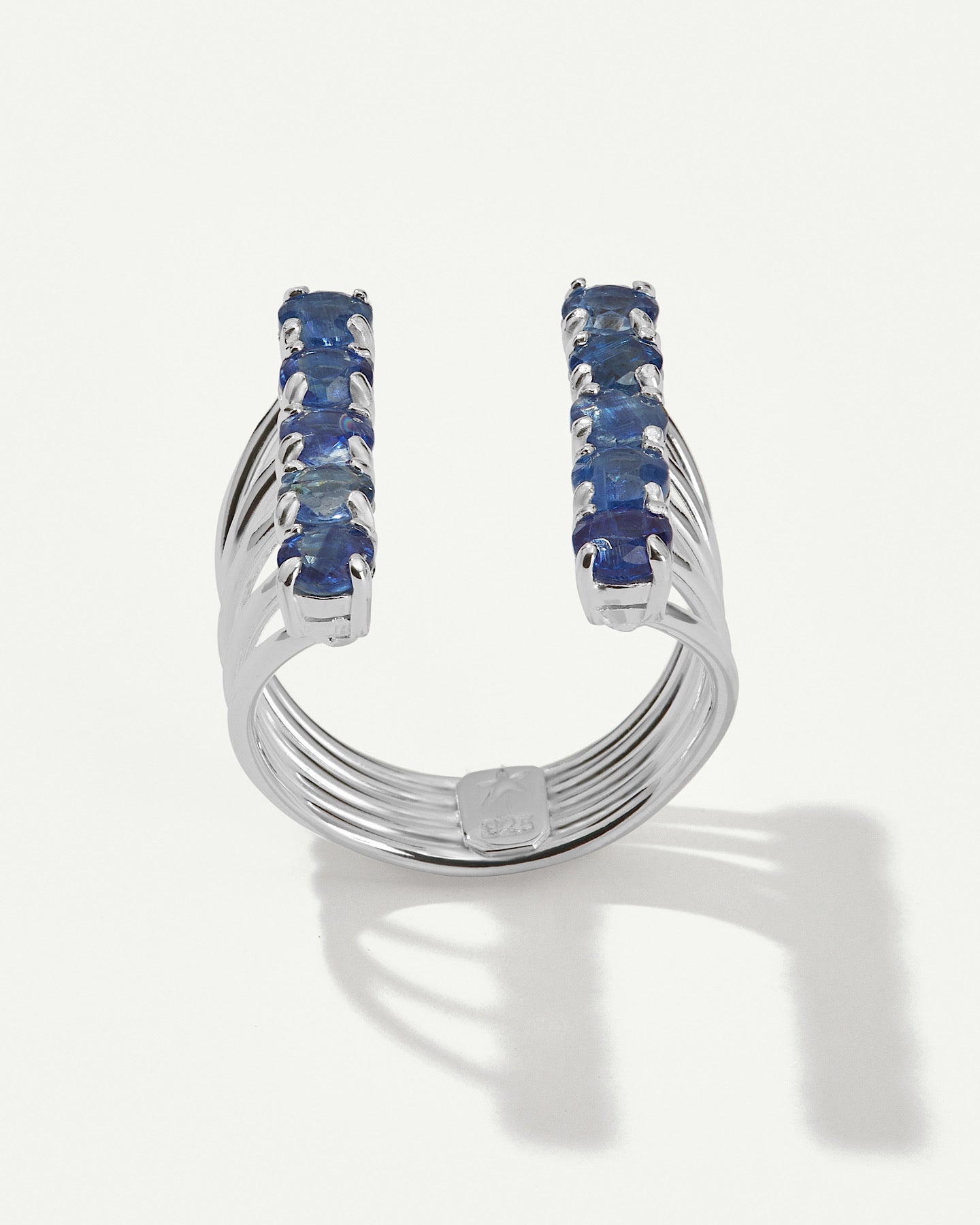 TIGA Silver Ring with Blue Kyanites