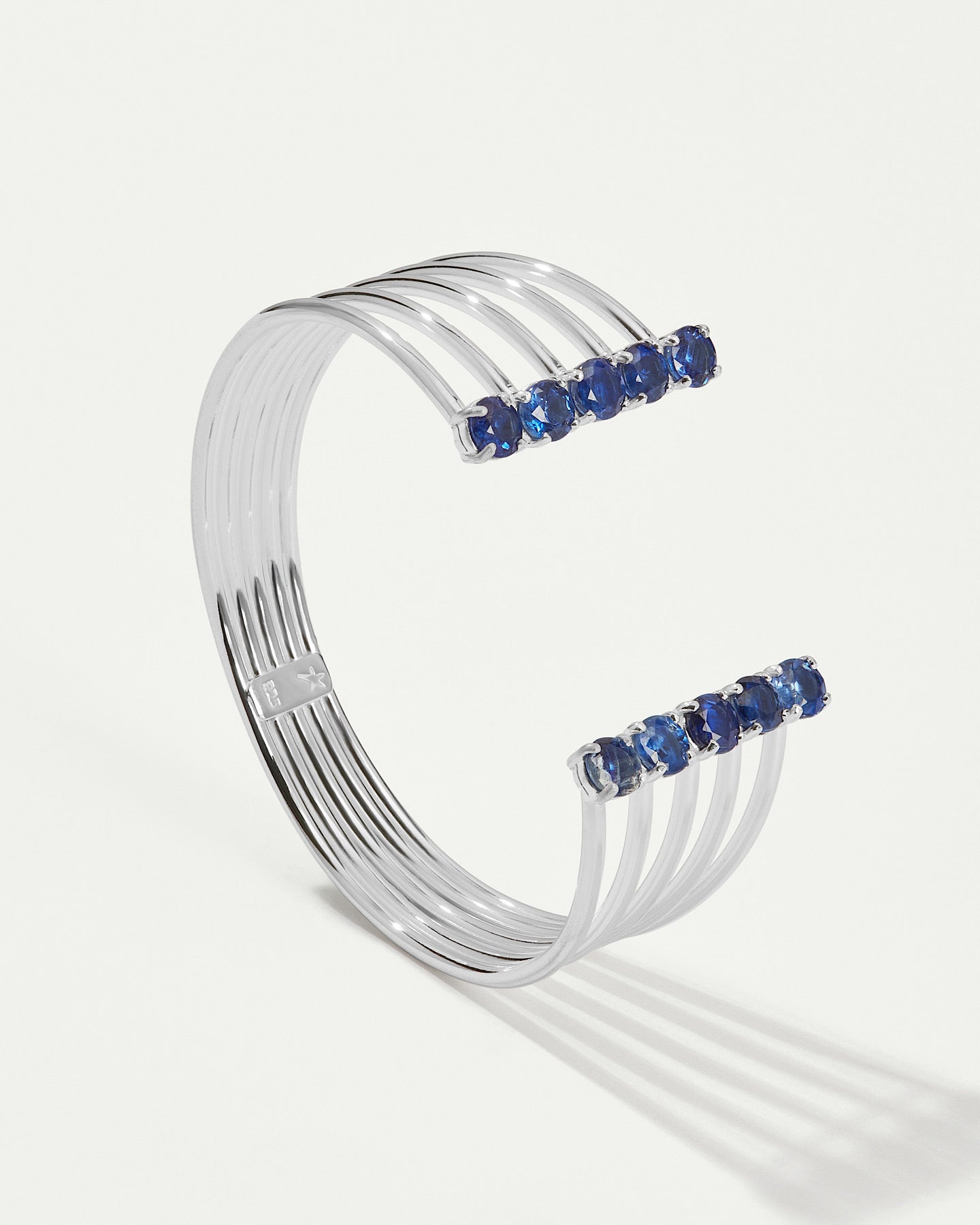 TIGA Silver Cuff with Blue Kyanites