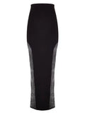Maxi skirt with mesh