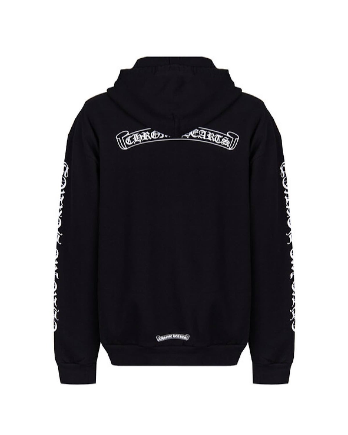 Chrome Hearts black hoodie crafted from premium heavyweight cotton with signature logo detailing and a relaxed fit.
