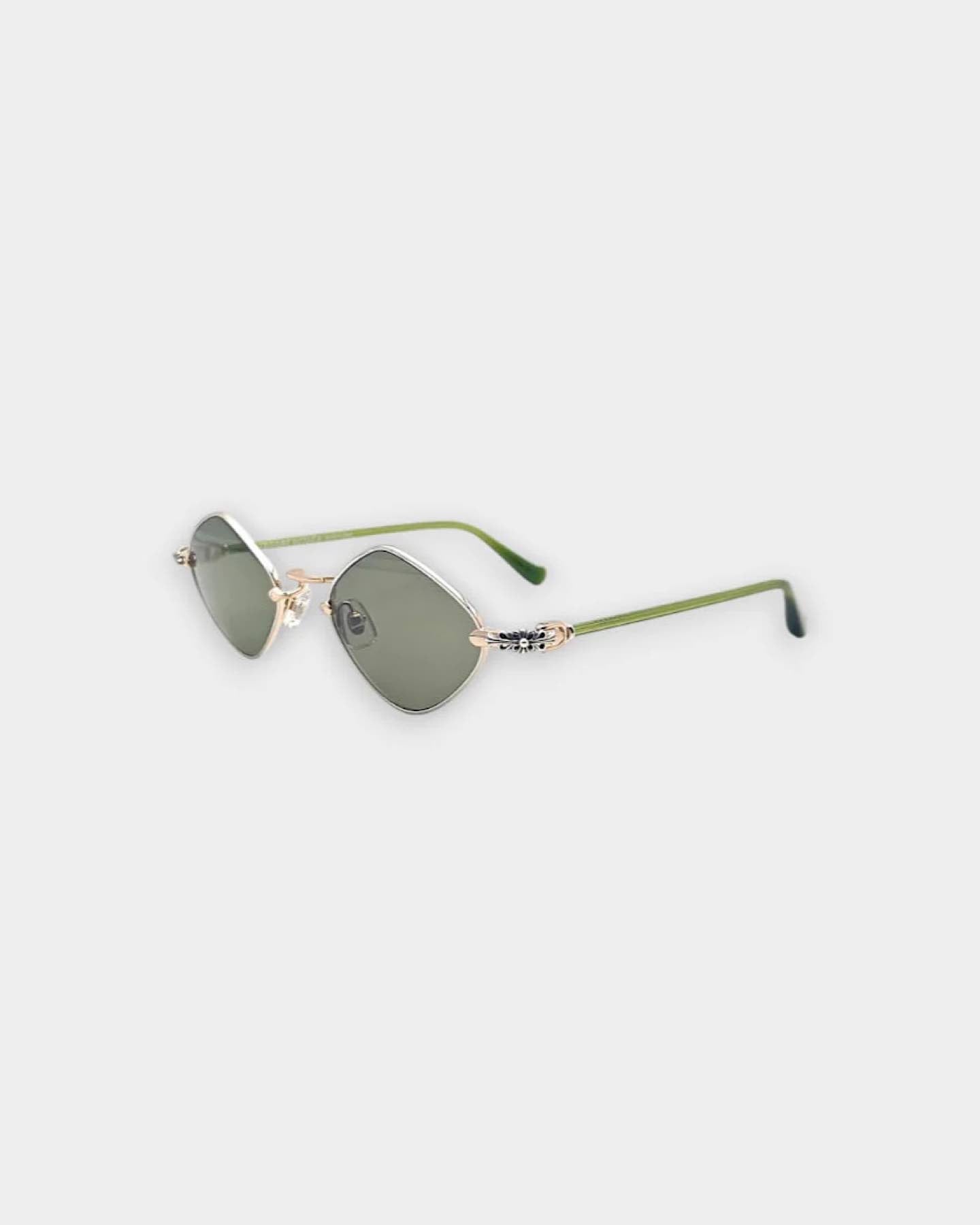 Chrome Hearts Diamond Dog Sunglasses Shiny Silver