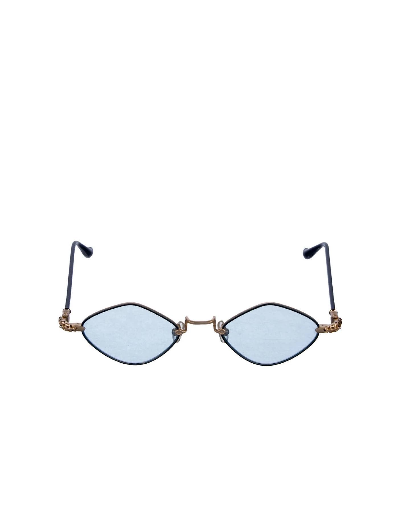 Chrome Hearts Sunglasses Dimond dog blue