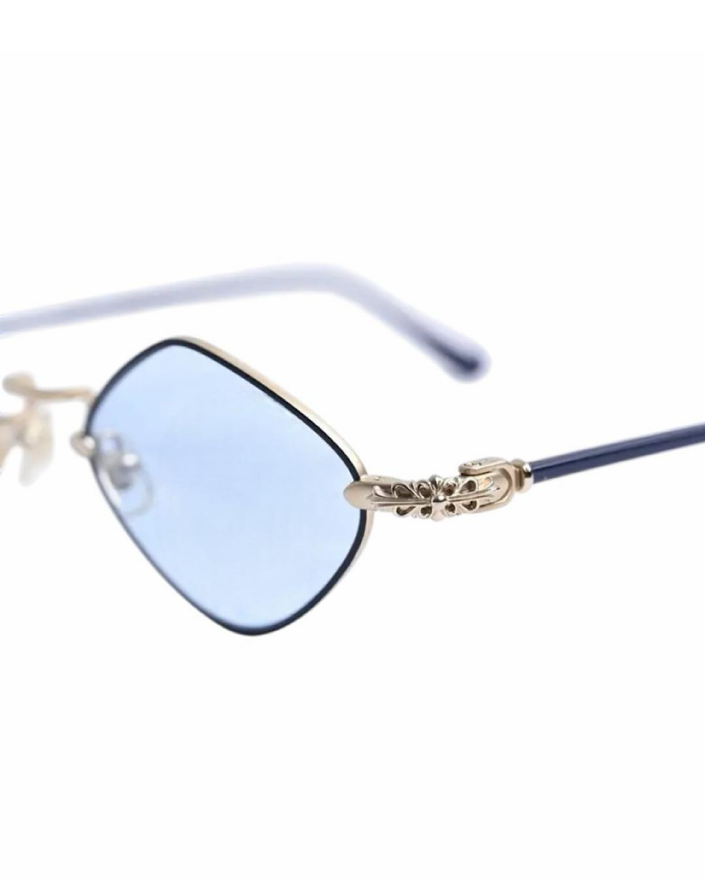 Chrome Hearts Sunglasses Dimond dog blue